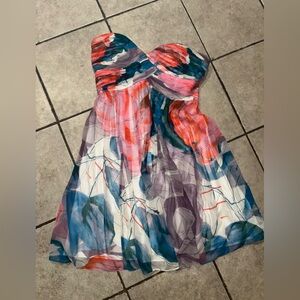 Floral Strapless Dress